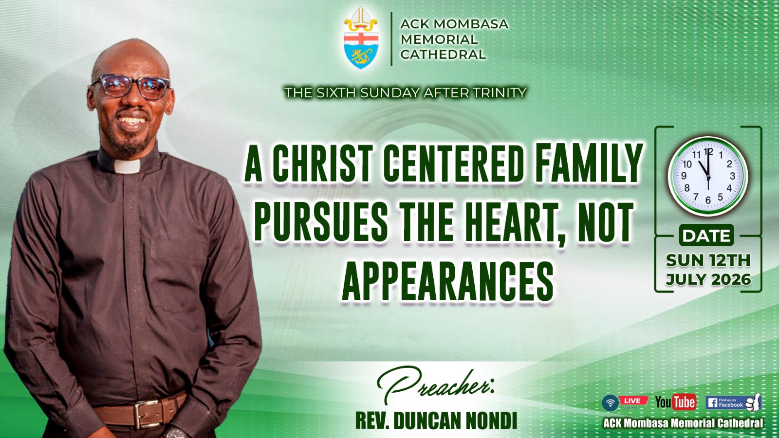 SERVICE SERMON: A CHRIST-CENTERED FAMILY PURSUES THE HEART, NOT APPEARANCES